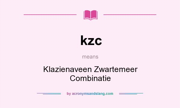 What does kzc mean? It stands for Klazienaveen Zwartemeer Combinatie