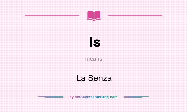 What does ls mean? It stands for La Senza