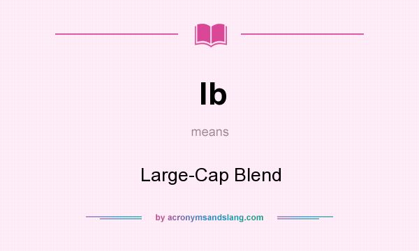 What does lb mean? It stands for Large-Cap Blend