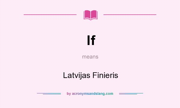 What does lf mean? It stands for Latvijas Finieris