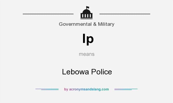 What does lp mean? It stands for Lebowa Police