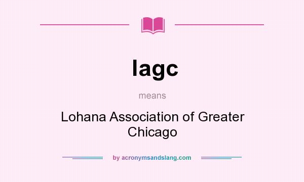 What does lagc mean? It stands for Lohana Association of Greater Chicago