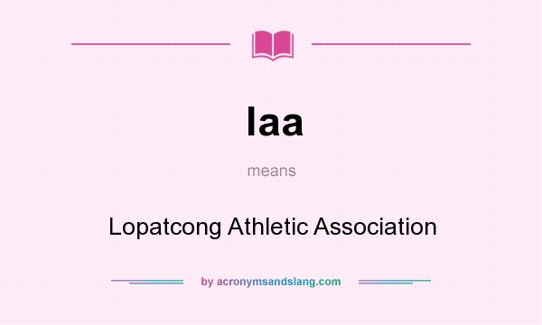 What does laa mean? It stands for Lopatcong Athletic Association