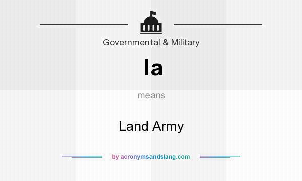 What does la mean? It stands for Land Army