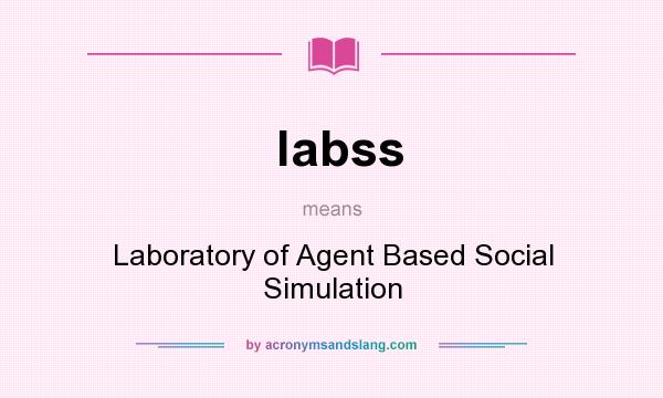 What does labss mean? It stands for Laboratory of Agent Based Social Simulation
