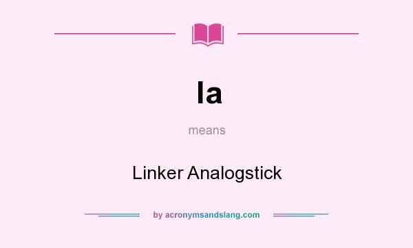 What does la mean? It stands for Linker Analogstick