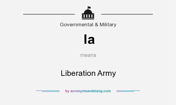 What does la mean? It stands for Liberation Army