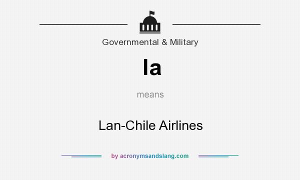 What does la mean? It stands for Lan-Chile Airlines