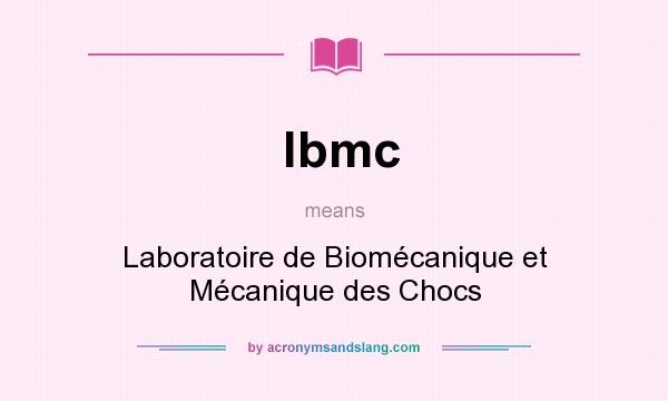 What does lbmc mean? It stands for Laboratoire de Biomécanique et Mécanique des Chocs