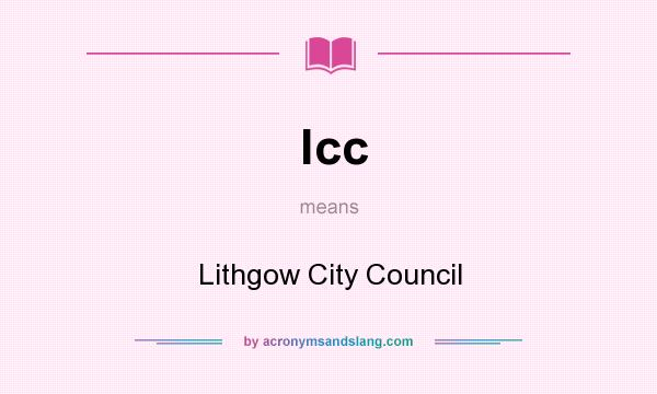 What does lcc mean? It stands for Lithgow City Council