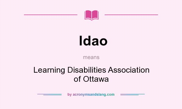 What does ldao mean? It stands for Learning Disabilities Association of Ottawa