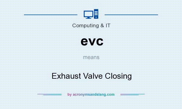 What does evc mean? It stands for Exhaust Valve Closing