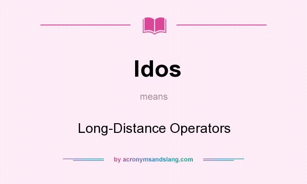 What does ldos mean? It stands for Long-Distance Operators