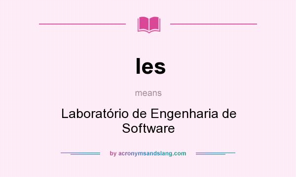 What does les mean? It stands for Laboratório de Engenharia de Software