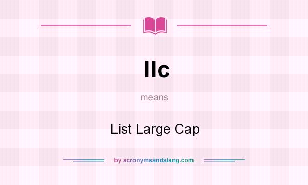 What does llc mean? It stands for List Large Cap