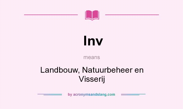 What does lnv mean? It stands for Landbouw, Natuurbeheer en Visserij
