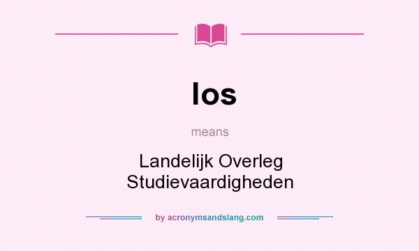What does los mean? It stands for Landelijk Overleg Studievaardigheden