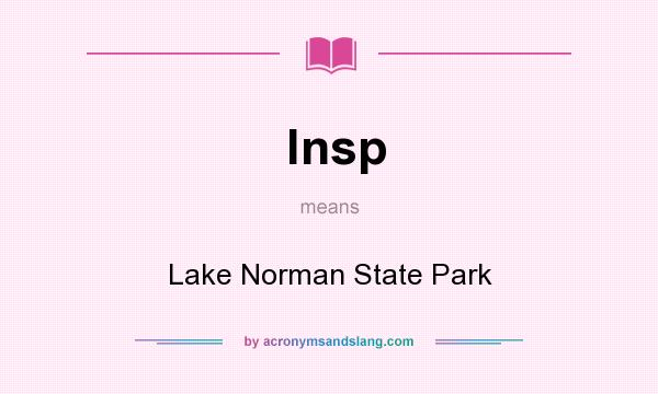 What does lnsp mean? It stands for Lake Norman State Park