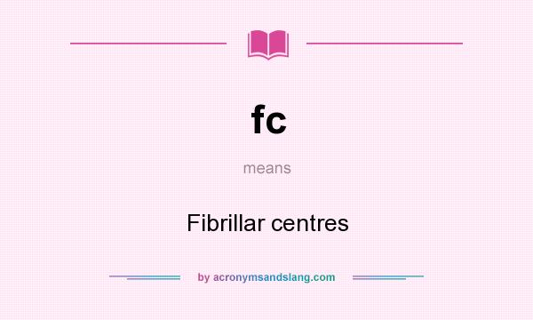What does fc mean? It stands for Fibrillar centres