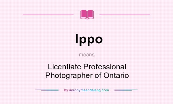 What does lppo mean? It stands for Licentiate Professional Photographer of Ontario
