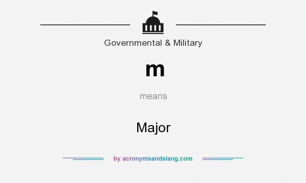 What does m mean? It stands for Major