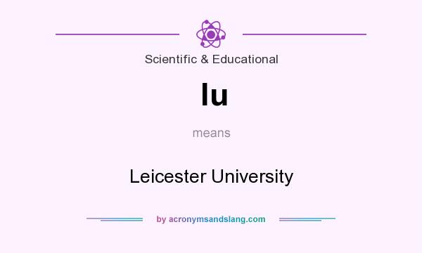 What does lu mean? It stands for Leicester University