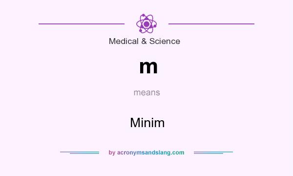What does m mean? It stands for Minim