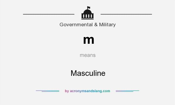What does m mean? It stands for Masculine