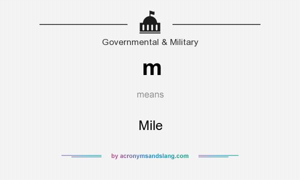 What does m mean? It stands for Mile