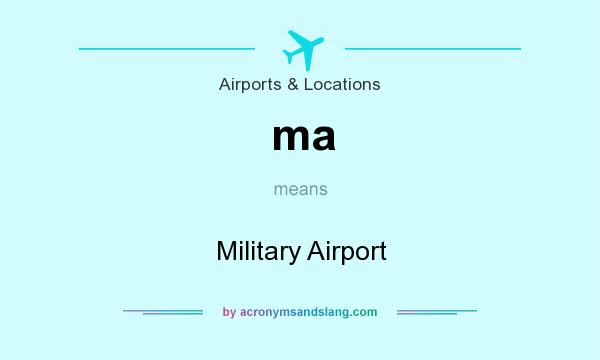 What does ma mean? It stands for Military Airport
