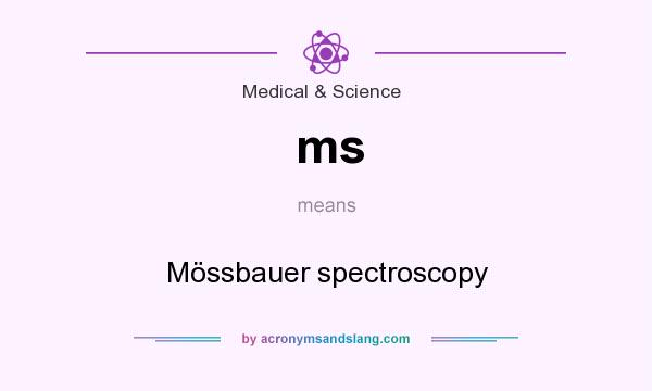 What does ms mean? It stands for Mössbauer spectroscopy