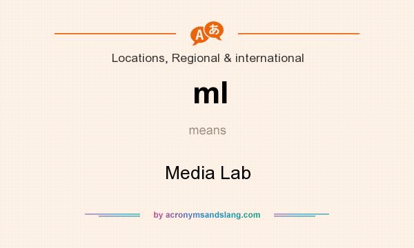 What does ml mean? It stands for Media Lab