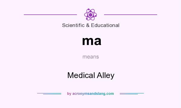 What does ma mean? It stands for Medical Alley