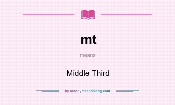 What does mt mean? It stands for Middle Third