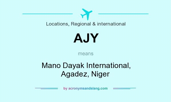 What does AJY mean? It stands for Mano Dayak International, Agadez, Niger