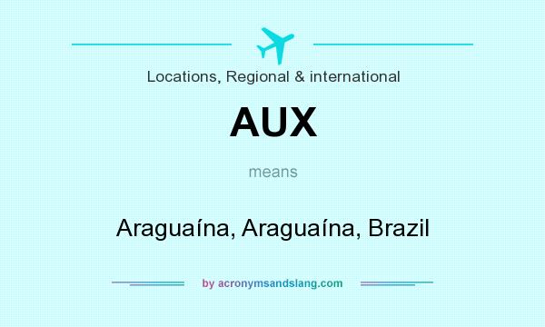 What does AUX mean? It stands for Araguaína, Araguaína, Brazil