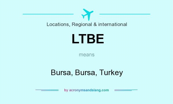 What does LTBE mean? It stands for Bursa, Bursa, Turkey