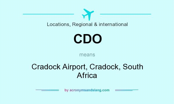 What does CDO mean? It stands for Cradock Airport, Cradock, South Africa