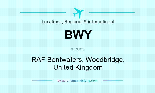 What does BWY mean? It stands for RAF Bentwaters, Woodbridge, United Kingdom