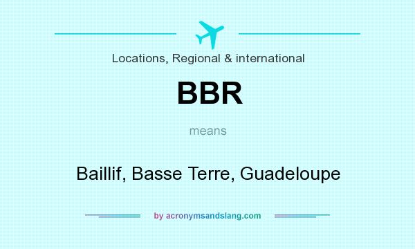 What does BBR mean? It stands for Baillif, Basse Terre, Guadeloupe