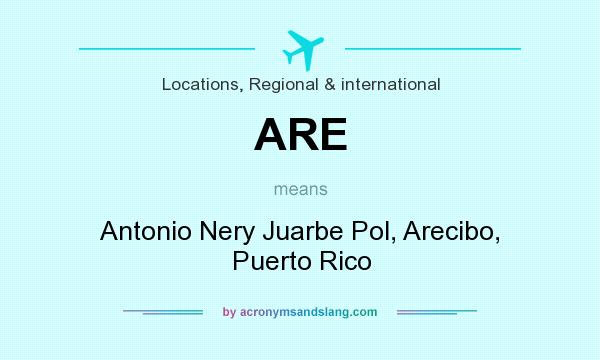 What does ARE mean? It stands for Antonio Nery Juarbe Pol, Arecibo, Puerto Rico