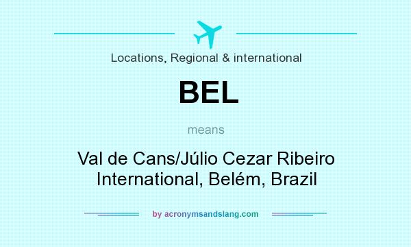 What does BEL mean? It stands for Val de Cans/Júlio Cezar Ribeiro International, Belém, Brazil