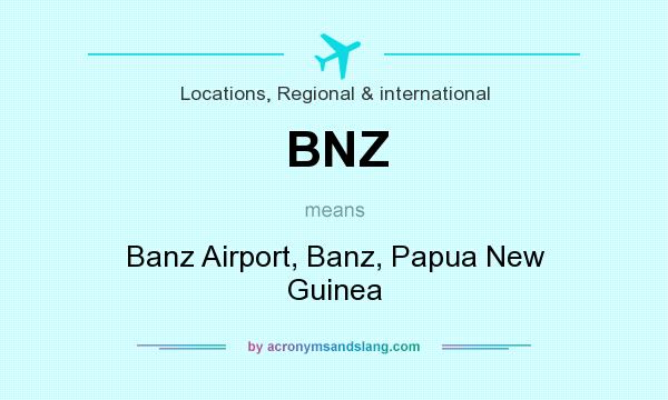 What does BNZ mean? It stands for Banz Airport, Banz, Papua New Guinea