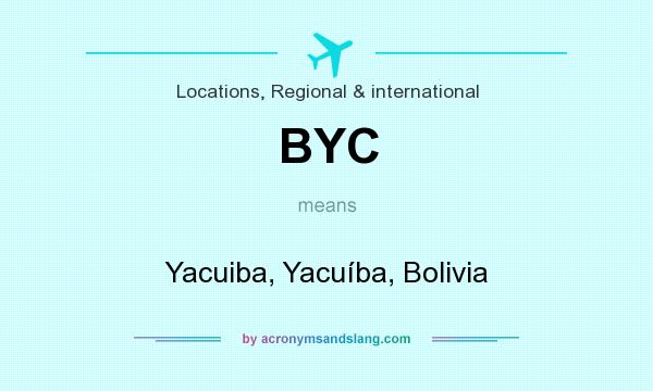 What does BYC mean? It stands for Yacuiba, Yacuíba, Bolivia