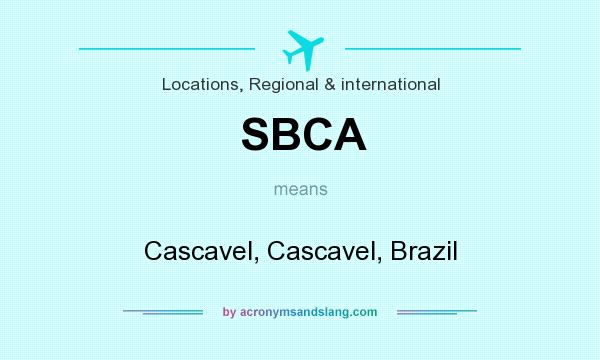 What does SBCA mean? It stands for Cascavel, Cascavel, Brazil