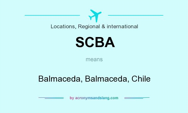 What does SCBA mean? It stands for Balmaceda, Balmaceda, Chile