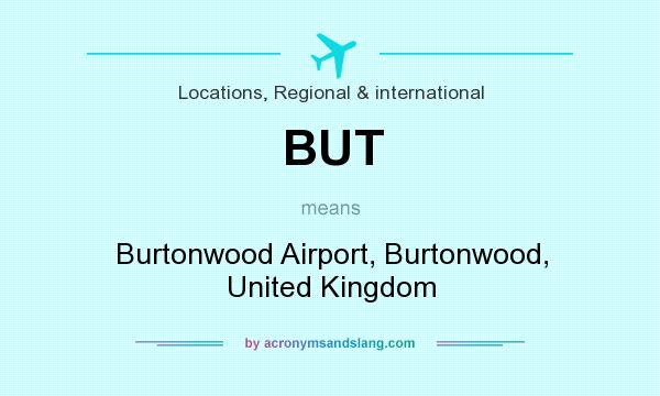 What does BUT mean? It stands for Burtonwood Airport, Burtonwood, United Kingdom