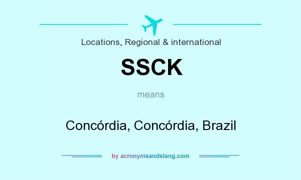 What does SSCK mean? It stands for Concórdia, Concórdia, Brazil