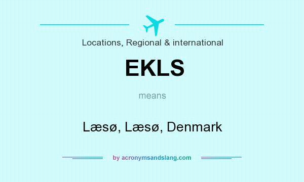 What does EKLS mean? It stands for Læsø, Læsø, Denmark