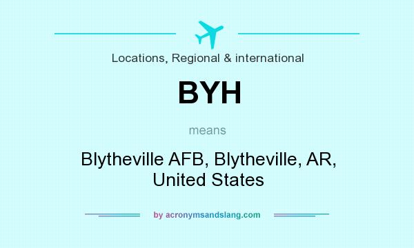 What does BYH mean? It stands for Blytheville AFB, Blytheville, AR, United States